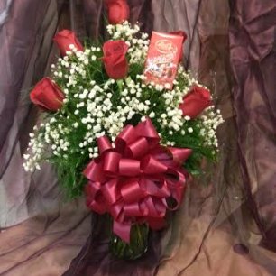 Roses with Lindor Chocolates